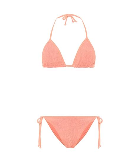 Exclusive To Mytheresa Carmen Crinkle Triangle Bikini Hunza G