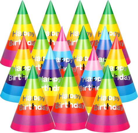 Buy Pieces Rainbow Birthday Party Hats Birthday Party Cone Hats Art