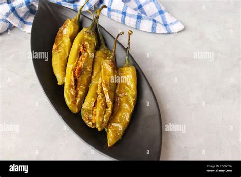 Stuffed Green Chillies Fry Bharwa Masala Mirch Or Bharli Mirchi