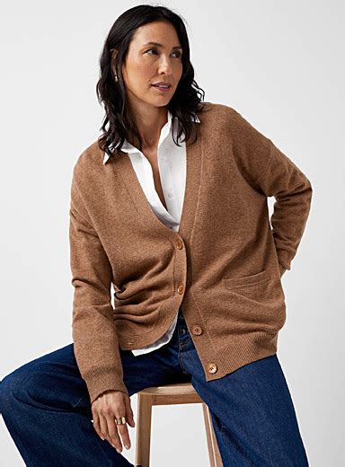 Responsible Wool V Neck Cardigan Contemporaine Shop Womens Cardigans Simons