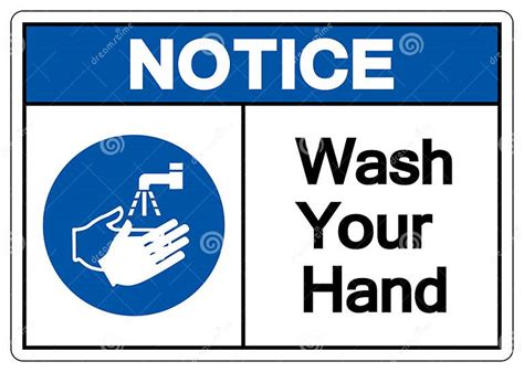 Notice Wash Your Hand Symbol Signvector Illustration Isolated On