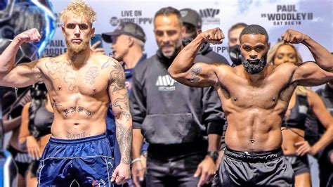 Jake Paul Vs Tyron Woodley 2 FULL WEIGH IN FACE OFF ShowTime