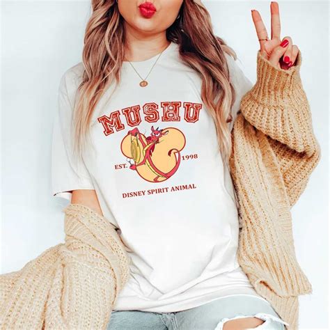 Funny Disney Mulan Characters Mushu Dragon Pose Shirt Disne Inspire