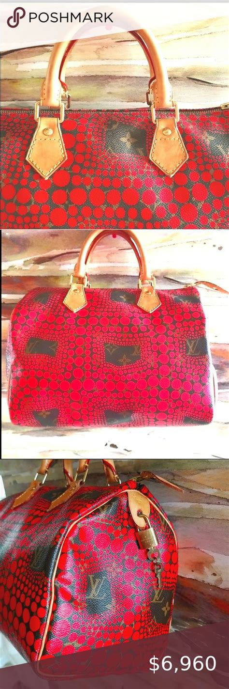 Louis Vuitton X YAYOI KUSAMA 2012 Collab RED MONOGRAM DOTS INFINITY