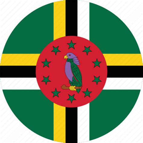 Circle Circular Country Dominica Dominica Flag Flag Flag Of