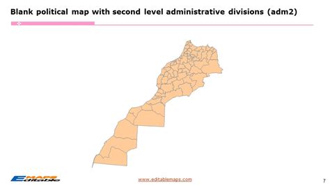 Morocco Map with 12 Regions, 62 Provinces and 13 Prefectures - Editable ...