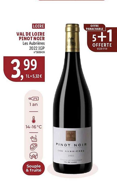 Promo Val De Loire Pinot Noir Les Aubri Res Igp Chez Lidl