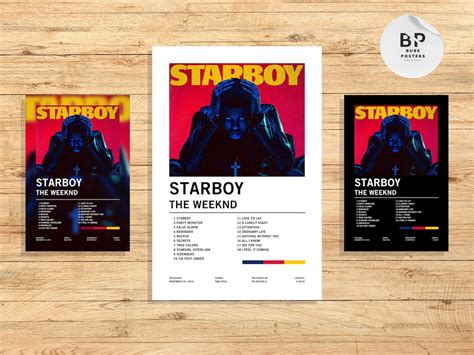 The Weeknd Starboy Album Cover Starboy Album the Weeknd Poster Starboy ...