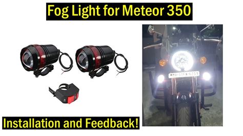 Fog Lights For Meteor 350 Installation Performance MUST WATCH