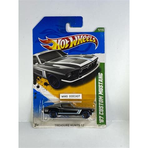 Jual Hot Wheels Treasure Hunt Reguler Custom Mustang Th Muscle Car Card Lawas Shopee Indonesia