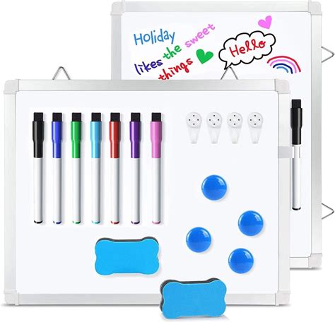 Magnetic White Board Ohuhu Packs Mini Double Side Magnetic Board Dry