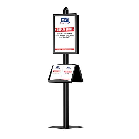 M&T Displays Free-Standing Double-Sided Poster Display Stand with ...