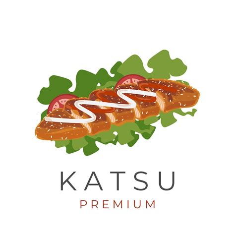 Premium Vector Katsu Vector Ilustration Logo With Fresh Vegetables