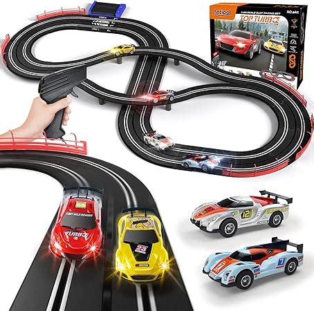 Amazon.com: Electric Racing Tracks for Boys and Kids Including 4 Slot ...