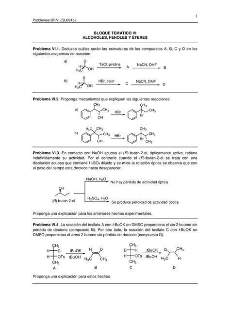 Problemas Bt Qu Problemas Bt Vi Qu Bloque Tem Tico Vi