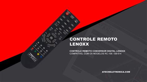 Controle Remoto Conversor Digital Lenoxx RC 106 SB 614 YouTube