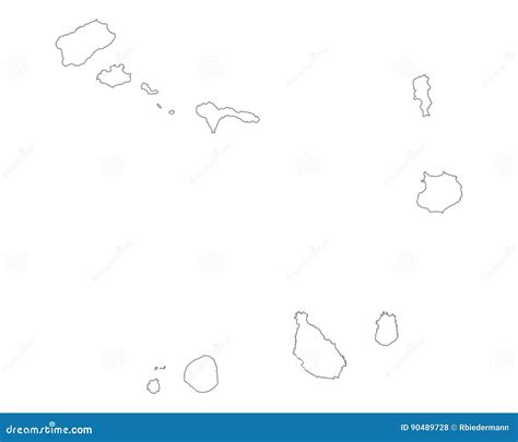 Map Of Cape Verde Stock Vector Illustration Of Isolated