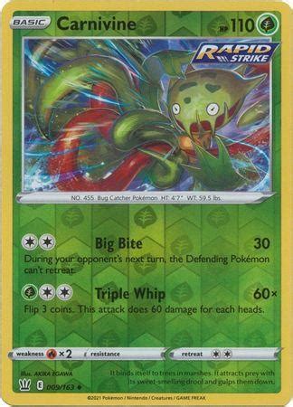 Carnivine Reverse Holo Battle Styles Pokemongigant Nl