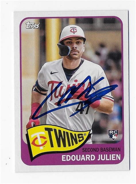 2023 Topps Archives 142 Edouard Julien Twins Autographed Signed