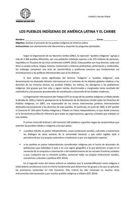 LOS Pueblos Indígenas DE América Latina Y EL Caribe LOS PUEBLOS INDÍGENAS DE AMÉRICA LATINA Y