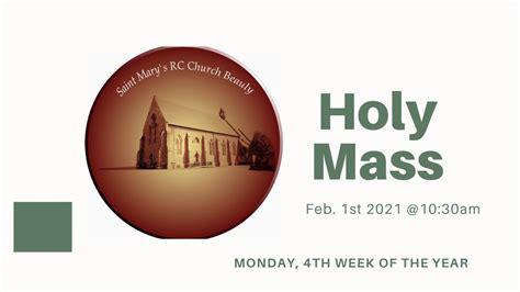 Holy Mass Monday 4th Week Of The Year Youtube