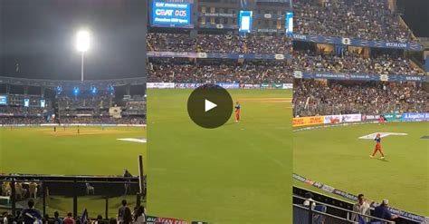 Ipl Watch Virat Kohli Playfully Responds To Wankhede Crowd S