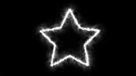 White Star Symbol Inflames On Black Background Stock Video At