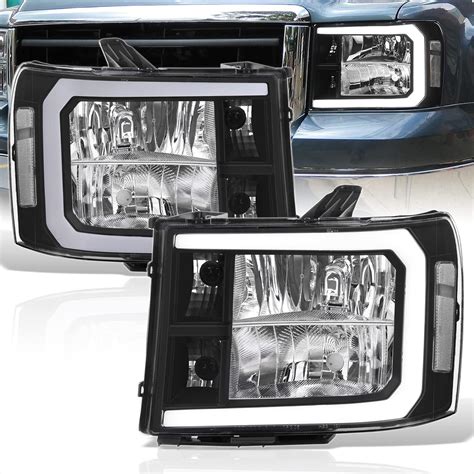 Ajp Distributors Led Drl Black Housing Clear Lens Reflectors Signal Headlights Lamps