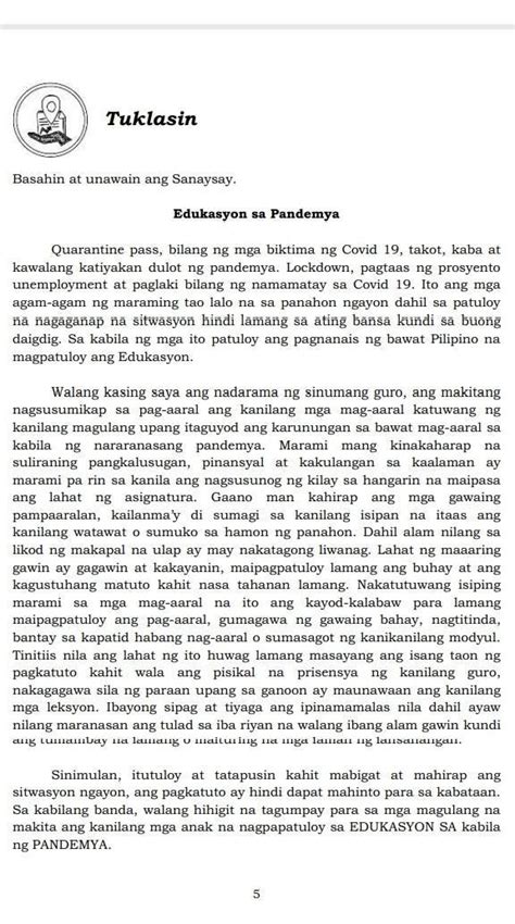 1 Ano Ang Pamagat Ng Sanaysay 2 Tungkol Saan Ang Binasang Sanaysay 3