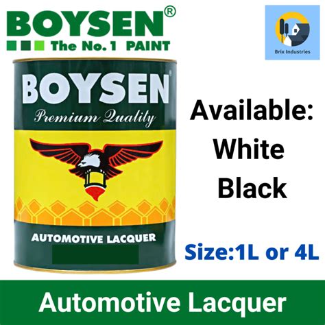 Boysen Automotive Lacquer White Or Black 1 Liter Or 4 Liters Gallon