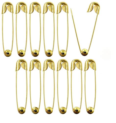 Thanus Craft Premium Gold Plated Big Saree Safety Pin Nappy Lock Pin