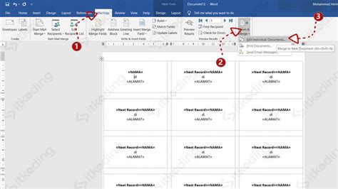 Cara Cepat Membuat Dan Print Label Undangan Di Word