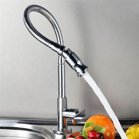 Stainless Steel Kitchen Sink Faucet Pull Down Single Handle Arbitrary