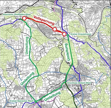 Glattfelden Vollsperrung Der Weiacherstrasse Vom April