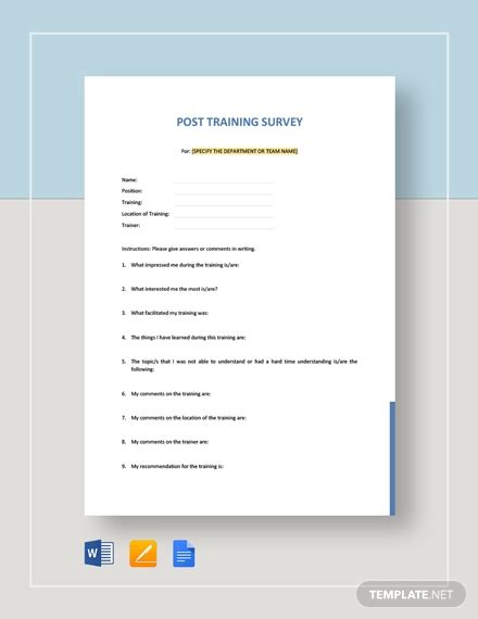 Training Survey 13 Examples Format Pdf