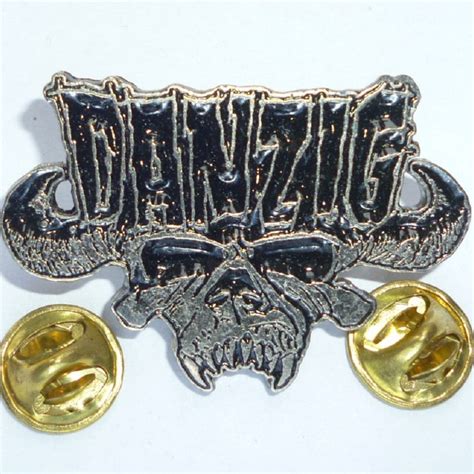 Danzig Pin Badge Black Logo Skull Goddessnl