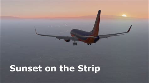 X Plane 11 ZIBO 737 Mod SWA2580 KSNA To KLAS Sunset On The