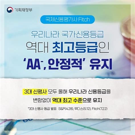 우리나라 국가신용등급 Aa 안정적 유지 네이트 뉴스