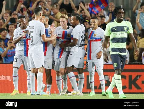 Celebration Goal Frankie De Jong Of Fc Barcelona During The Friendly