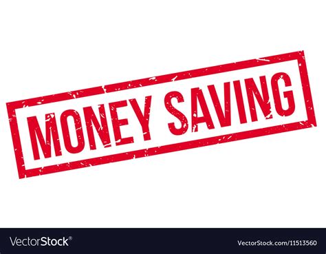 Money Saving Rubber Stamp Royalty Free Vector Image