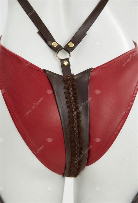 Women Mileena Derivative Sexy Lingerie Set Cutout Bondage Top And Panty With Gloves Cosplay