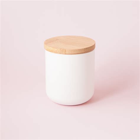 White Ceramic Jar Small Bramble Berry