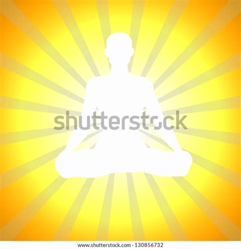 Yoga Meditation Pose Spiritual Enlightenment Illustration Stock ...