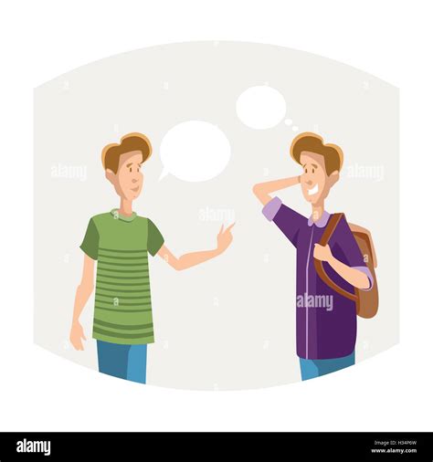 Two Friends Talk Serious Stock Vector Images Alamy