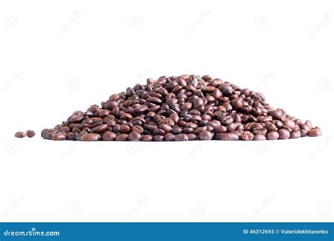 Mountain of Coffee Beans Isolated on White Background Stock Image - Image of falling, cappuccino ...