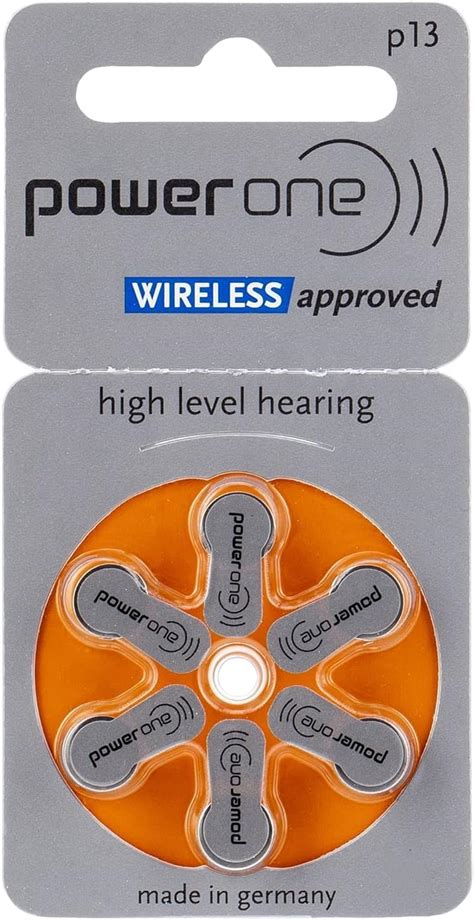 Power One P13 Zinc Air Hearing Aid Batteries Orange Electronics