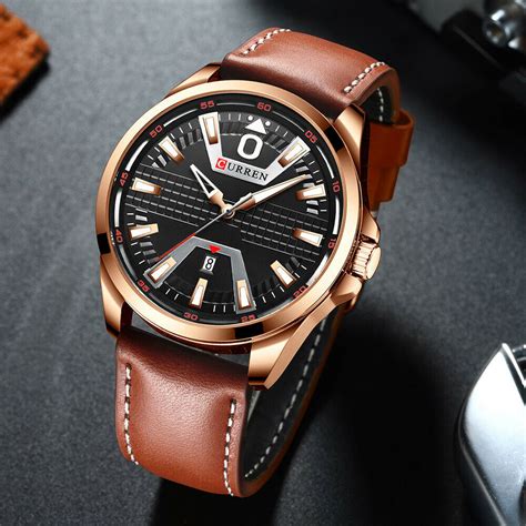 CURREN Quartz Watch Men S Business Calendar Watch Casual Leather Watch