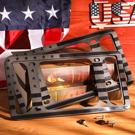 Amazon American Flag Automotive License Plate Frame With 3D Raised