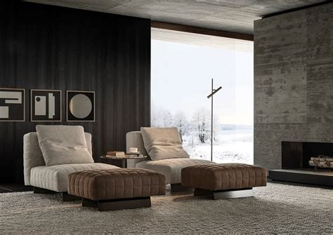 TWIGGY Leather Armchair By Minotti Design Rodolfo Dordoni