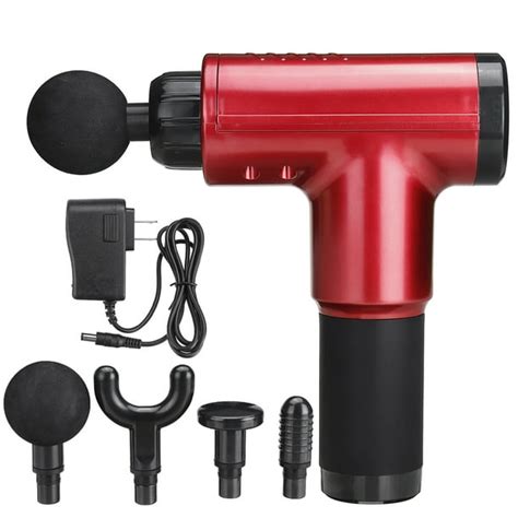 Handheld 6 Gear Massage Gun With 4 Massage Heads 3000rmin 2600mah Muscle Massager For Neck Back